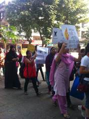 Women protesting in Mumbai