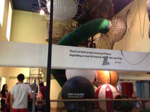 An enormous, creative indoor playground that includes climbers and slides.