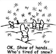 Tired of snow cartoon